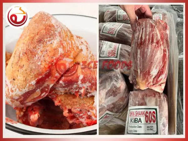 So sánh thịt bình thường và thịt bị cháy lạnh