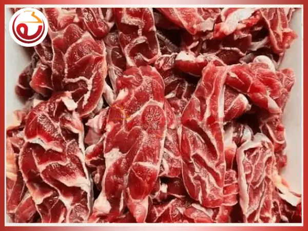 Lát thịt bắp hoa trâu sống (Mã 60s) thấy rõ gân giòn