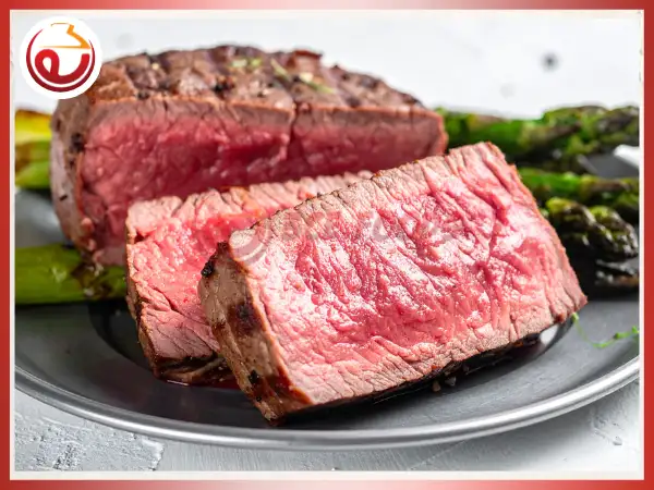 Món steak lõi vai bò (Top Blade) cắt lát hồng mọng